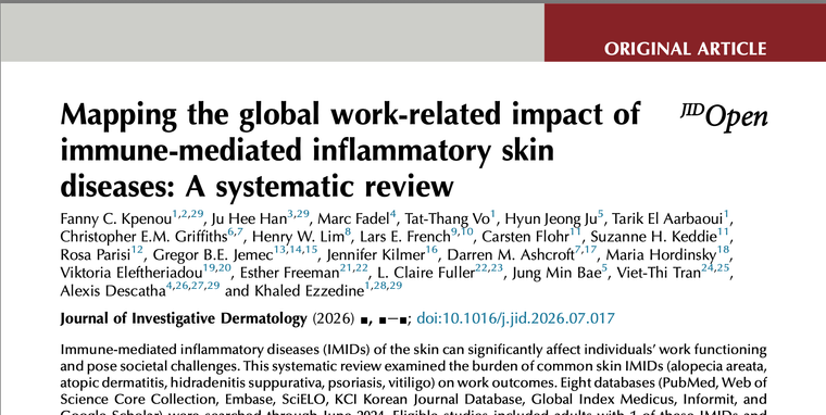 Mapping the global work-related impact of immune-mediated inflammatory skin diseases: A systematic review
